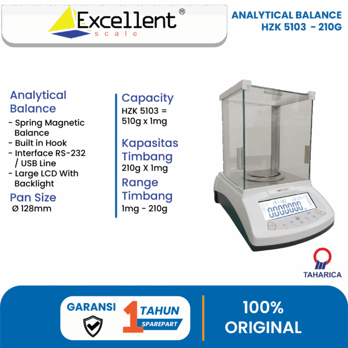 Analytical Balance HZK-2103 – Timbangan Analitik Presisi 210g x 1mg - Image 4