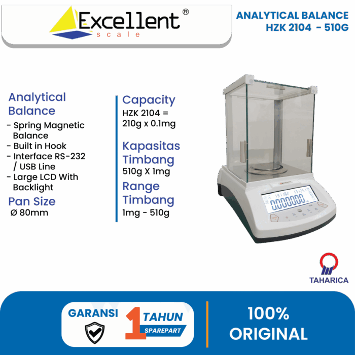 Analytical Balance HZK-5103 – Timbangan Analitik Presisi 510g x 1mg - Image 3