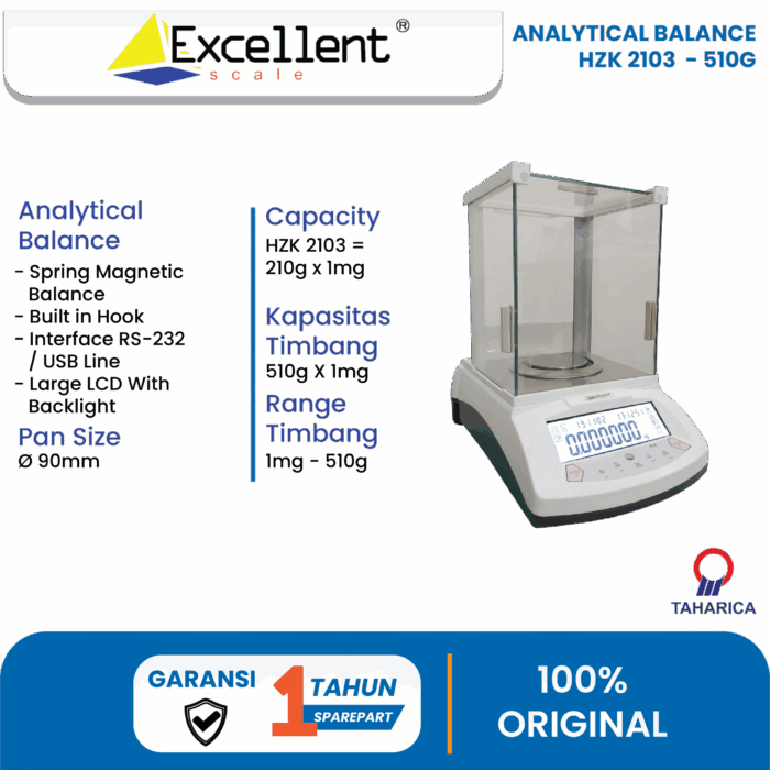 Analytical Balance HZK-5103 – Timbangan Analitik Presisi 510g x 1mg - Image 4
