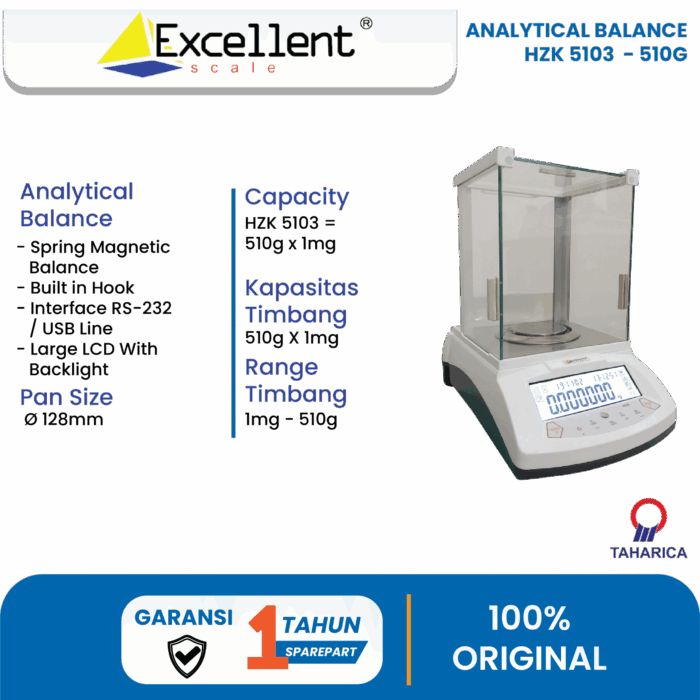 Analytical Balance HZK-5103 – Timbangan Analitik Presisi 510g x 1mg - Image 5