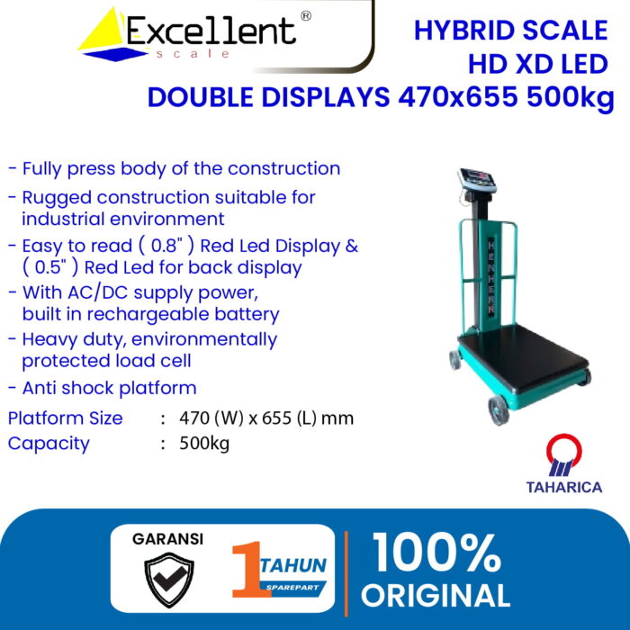 HD - XD LED DOUBLE DISPLAYS 470X655 - 150KG/300KG/500KG - Image 4