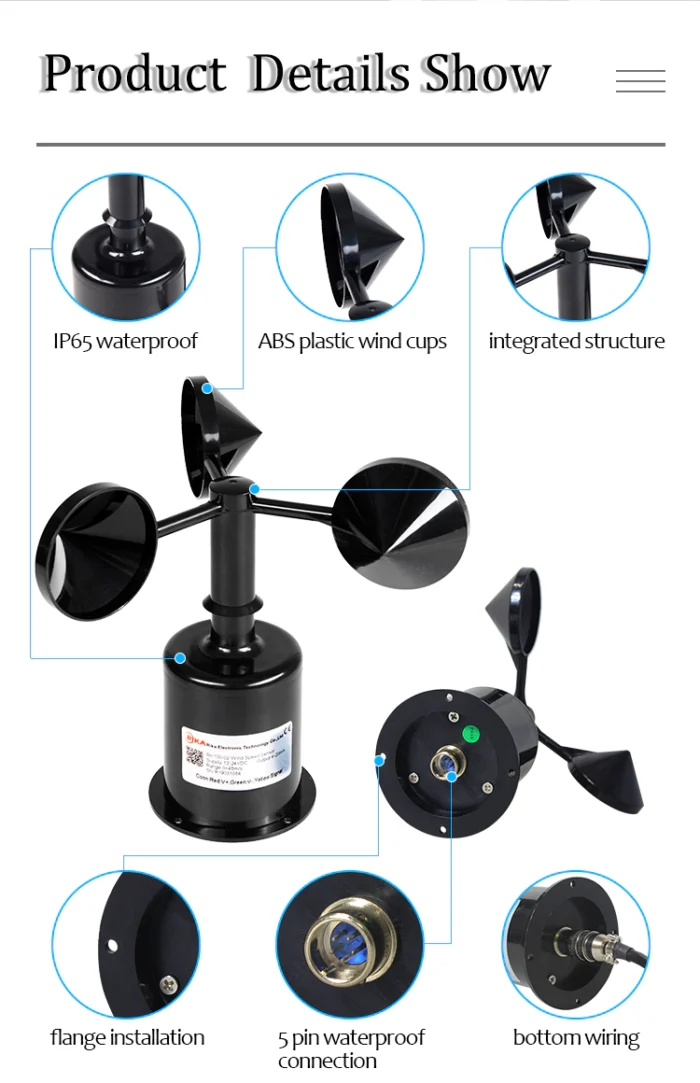 Sensor Kecepatan Angin RK100-02 Plastic Wind Speed Sensor Wind Anemometer - Image 10