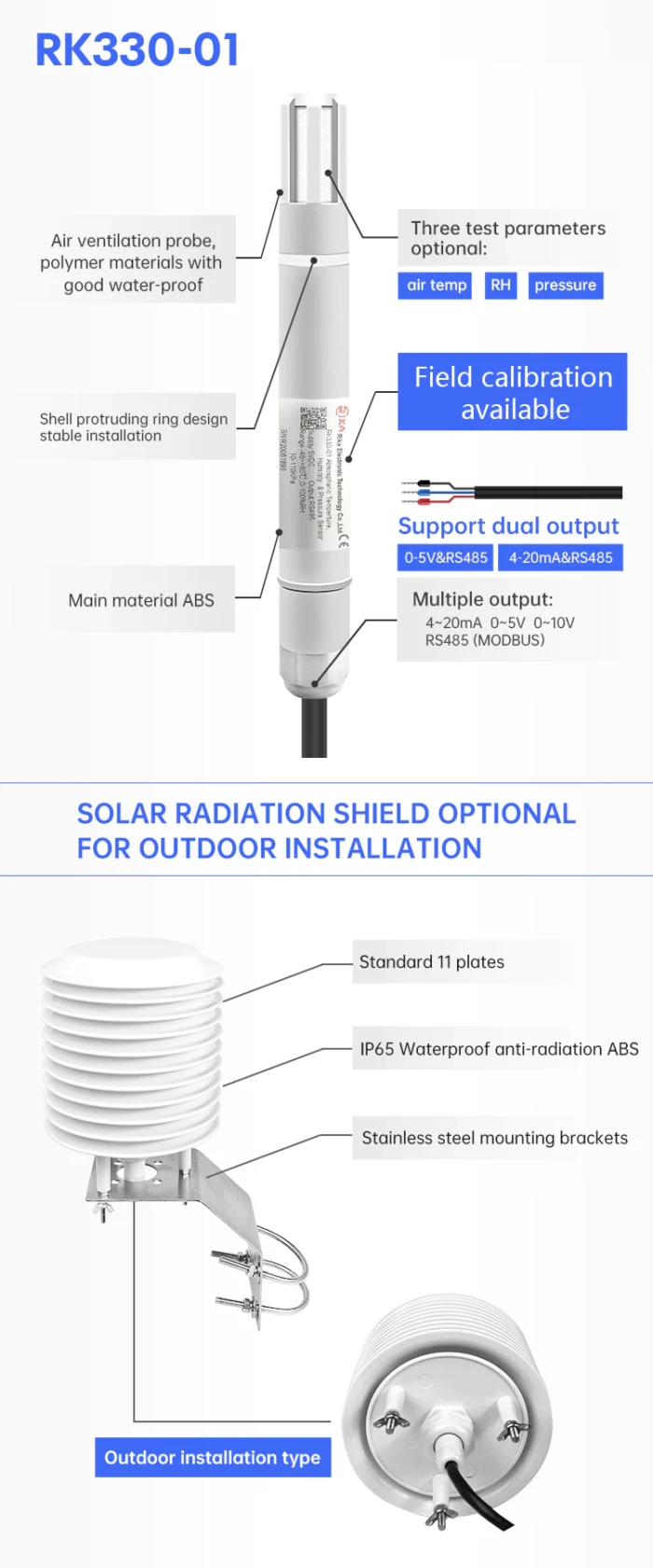 Sensor Kelembaban & Tekanan RK330-01 Atmospheric Temperature, Humidity & Pressure Sensor - Image 3
