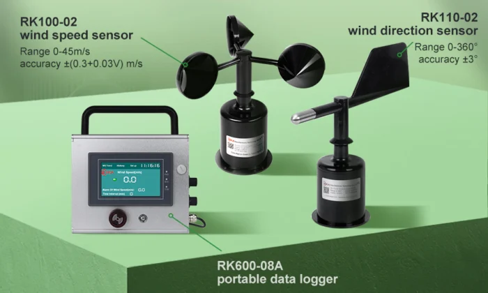 Sensor Kecepatan Angin RK160-02 Wind Station Wind Speed & Direction Display Recorder - Image 4