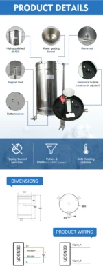 Sensor Curah Hujan RK400-01C Tipping Bucket Rainfall Sensor - Image 11