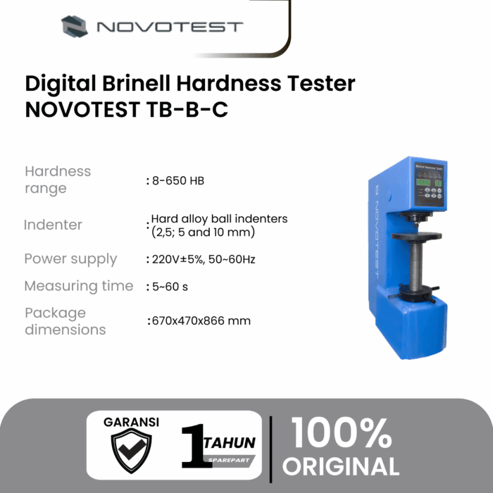 Alat Uji Kekerasan Digital Brinell Hardness Tester NOVOTEST TB-B-C - Image 2