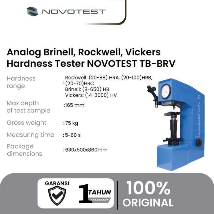 Alat Uji Kekerasan Analog Brinell, Rockwell, Vickers Hardness Tester NOVOTEST TB-BRV - Image 2