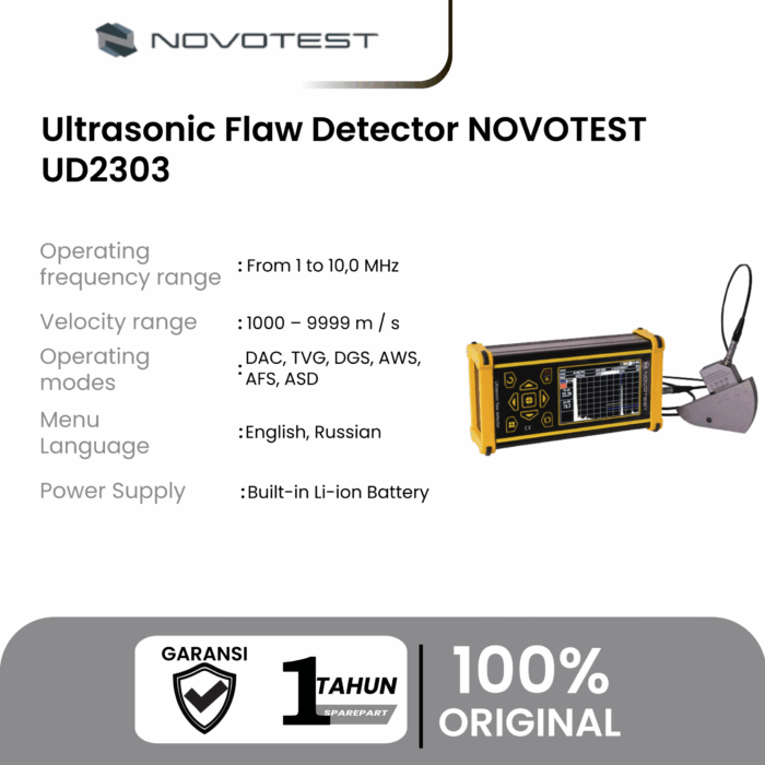 Alat Uji Ketebalan Material Ultrasonic Flaw Detector NOVOTEST UD2303 - Image 2