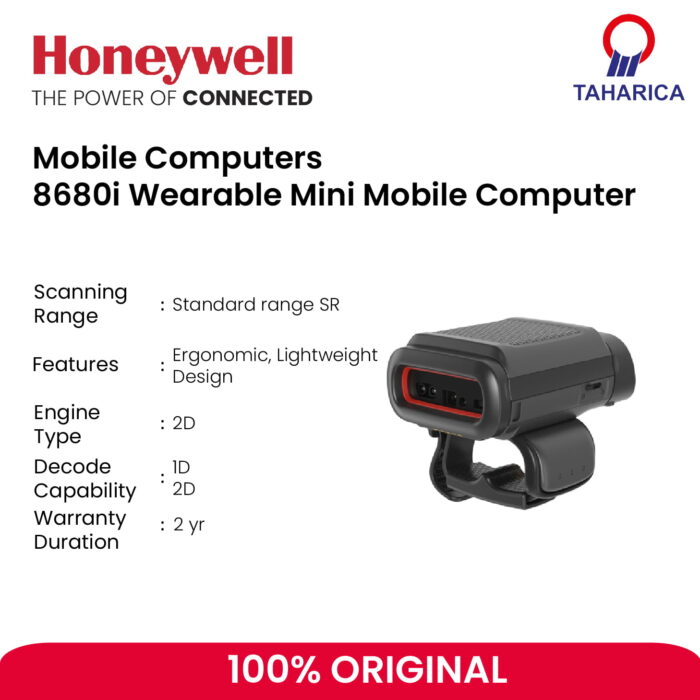 Pemindai Barcode Wearable Bluetooth untuk Gudang & Ritel-Honeywell 8680i Wearable Mini Mobile Computer – - Image 2