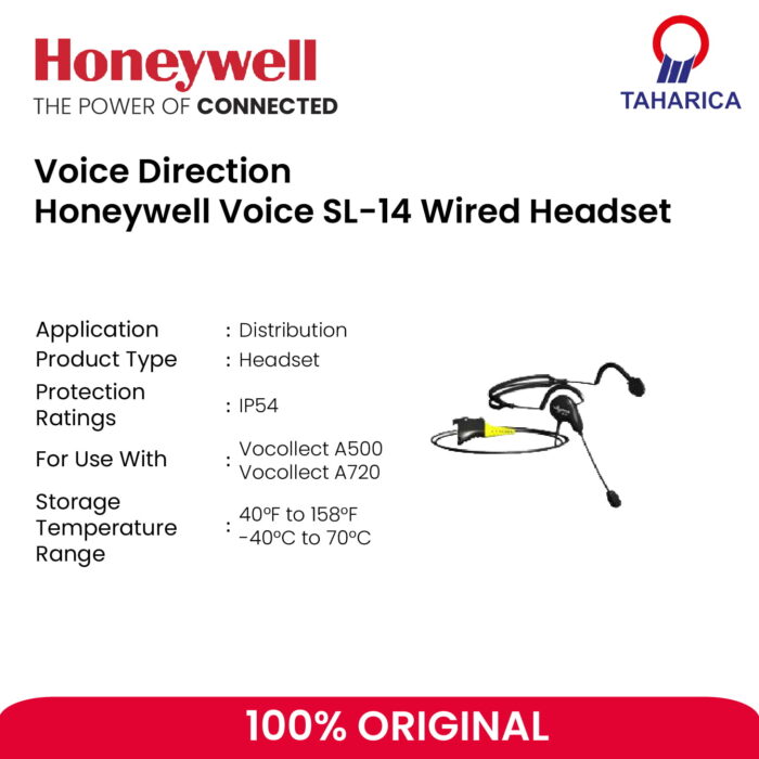 Perangkat Suara dan Headset Honeywell Voice SL-14 Wired Headset - Image 2