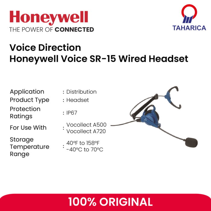 Perangkat Suara dan Headset Honeywell Voice SR-15 Wired Headset - Image 2