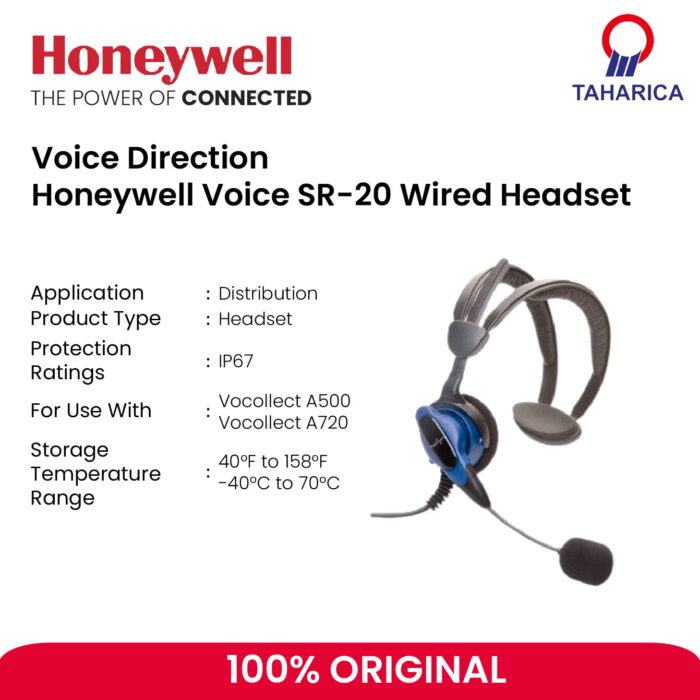 Perangkat Suara dan Headset Honeywell Voice SR-20 Wired Headset - Image 2