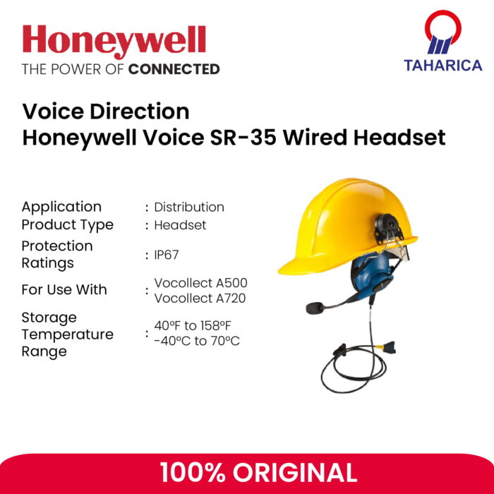 Perangkat Suara dan Headset Honeywell Voice SR-35 Wired Headset - Image 2