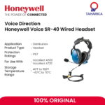 Perangkat Suara dan Headset Honeywell Voice SR-40 Wired Headset - Image 2