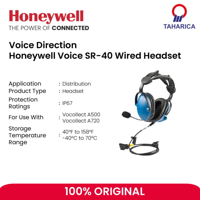 Perangkat Suara dan Headset Honeywell Voice SR-40 Wired Headset - Image 2