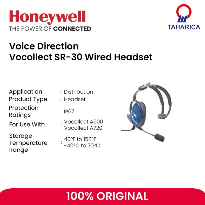 Perangkat Suara dan Headset Vocollect SR-30 Wired Headset - Image 2