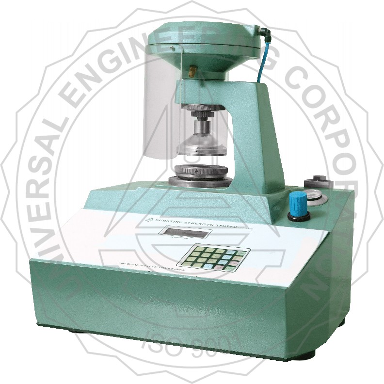 Alat Uji Instrument BURSTING STRENGTH TESTER - KEYPAD OPERATED.(PNEUMATIC CLAMPING) FOR BOARD/ SOLID FIBRE CORRUGATED BOARD. UEC-1010 D1